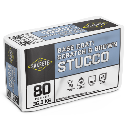 Sakrete Base Coat Scratch & Brown Stucco