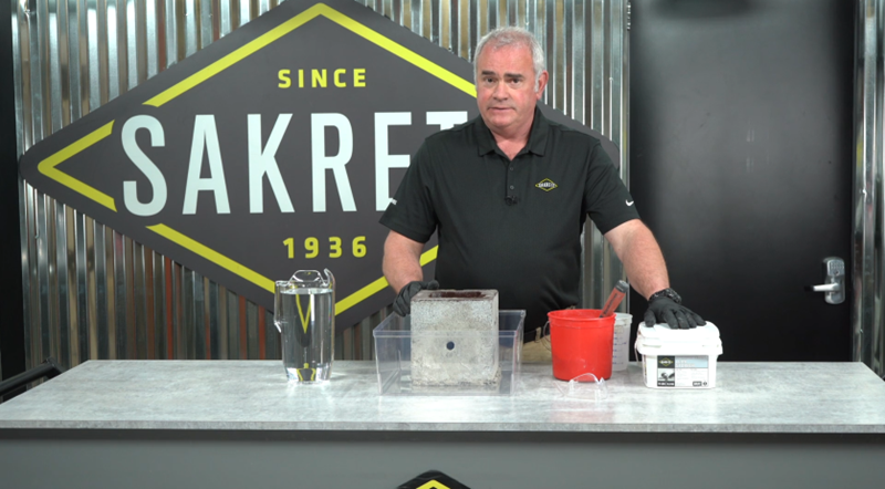 Setting up Sakrete products for repairs