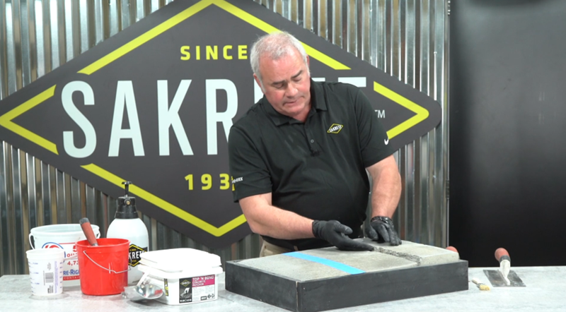 using sakrete for uneven slab repairs