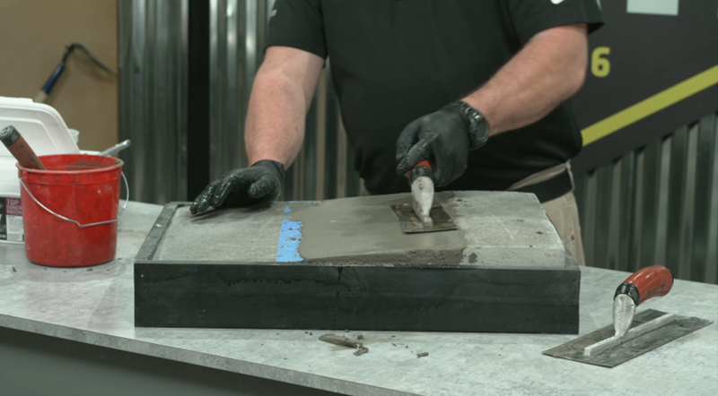 uneven slab repair with Sakrete