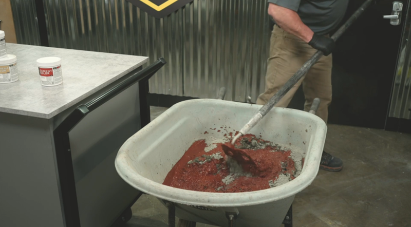 Adding Cement color to Sakrete Concrete Mix