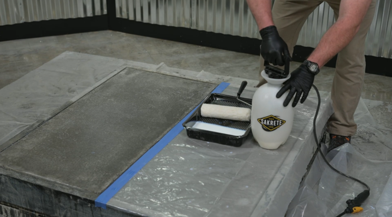 Sakrete curing concrete